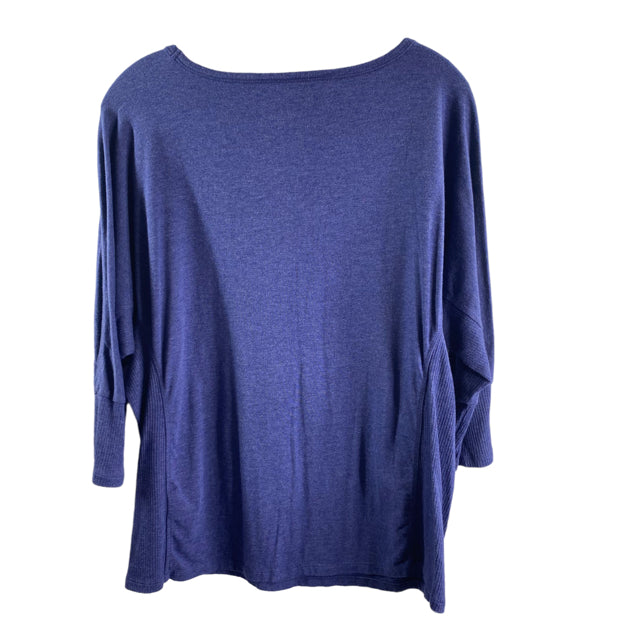 ANYBODY Size X-SMALL Blue 3/4 Sleeve Cotton Blend TOP