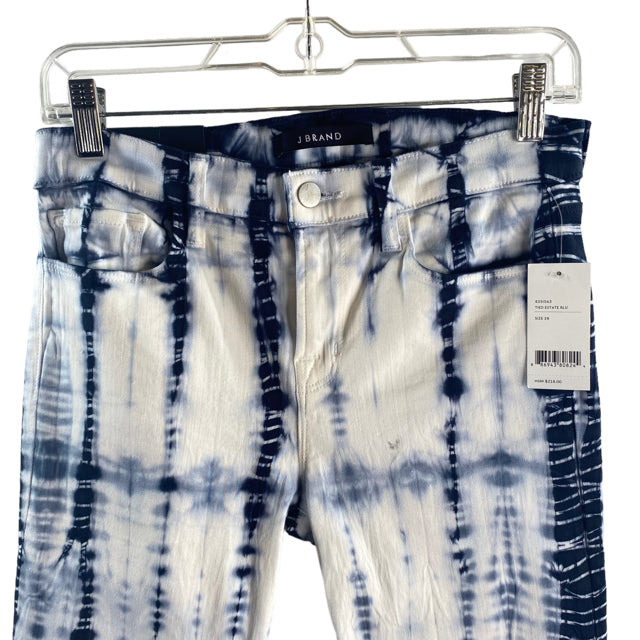J BRAND Size 28" Blue/White Tie-Dye NWT JEANS