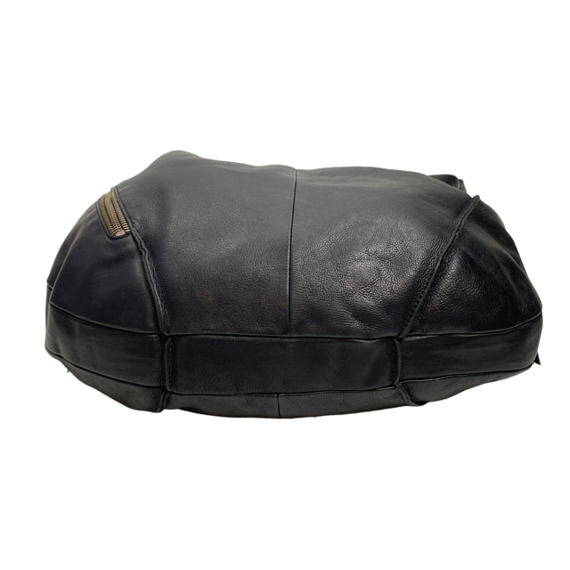 CHRISTOPHER KON Black Braid Leather Crescent PURSE