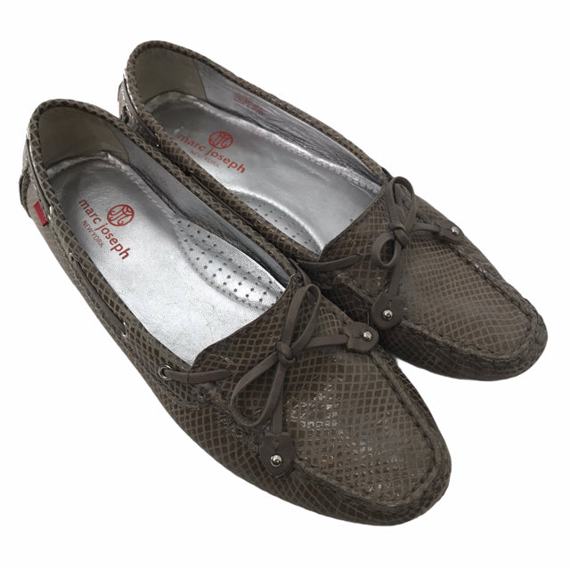 MARC JOSEPH Size 8 1/2 Beige Loafer Snake Look SHOE