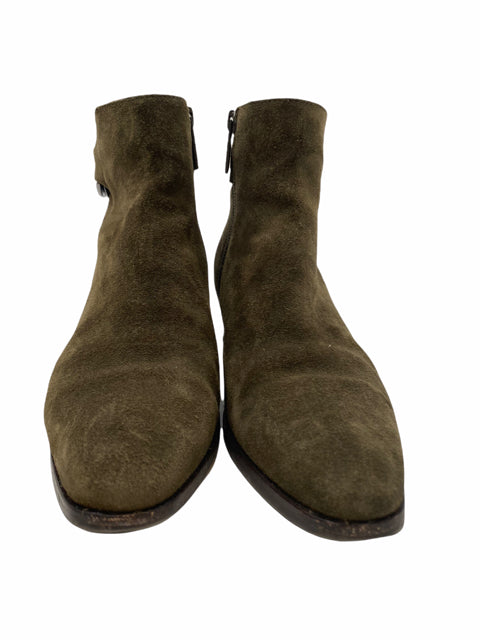 AQUATALIA Size 6 Olive Ankle Suede BOOT