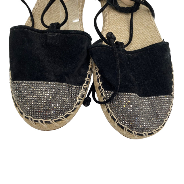 SCHUTZ Size 8 1/2 Black/Tan Espadrille Suede NWT SHOE