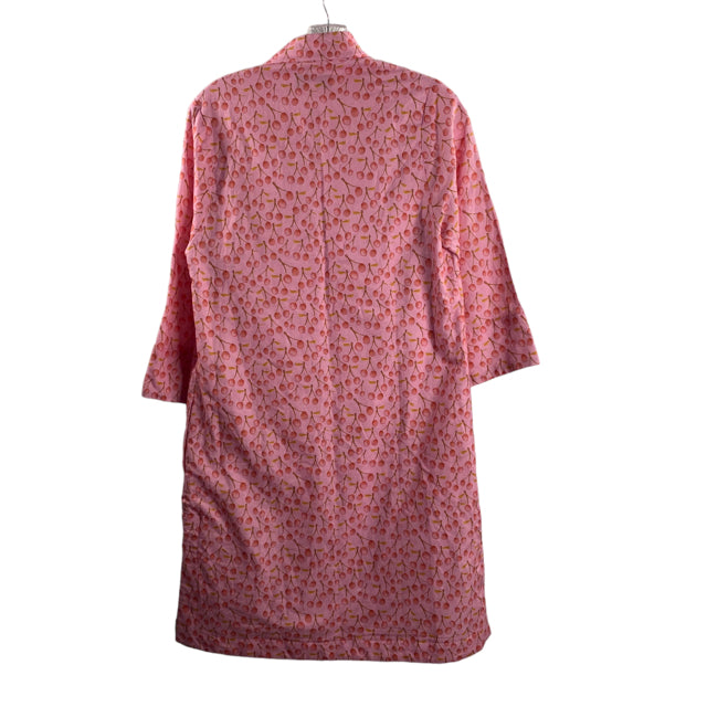 BROOKE WRIGHT Size SMALL Pink Cherries 3/4 Sleeve DRESS