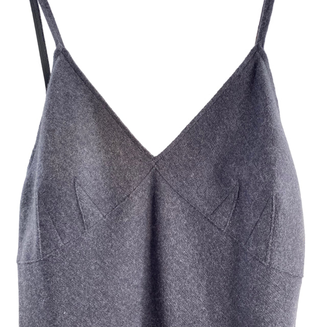 GIVENCHY Size SMALL Dark Gray Strappy Wool DRESS