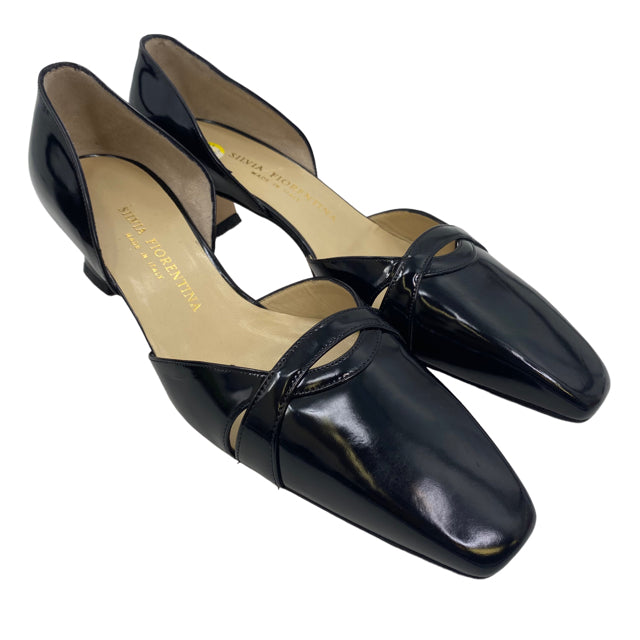 SILVIA FIORENTINA Size 9 1/2 Black D'Orsay Leather NWOT SHOE