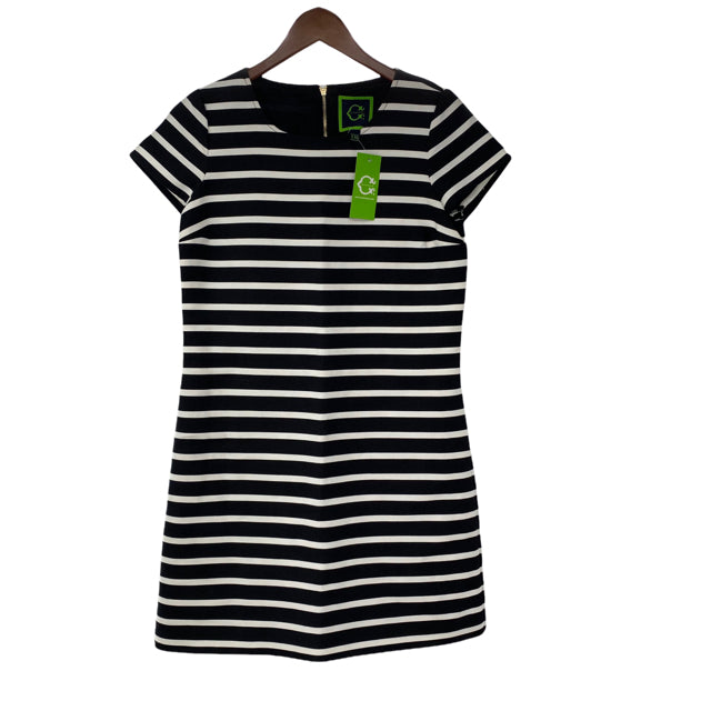 C WONDER Size XX-SMALL Black/White Stripe Short Sleeve NEW! DRESS