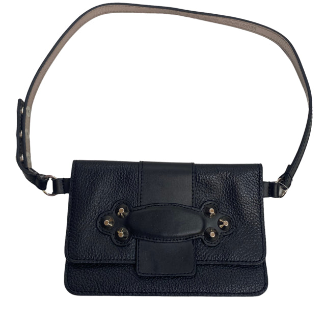 MICHAEL KORS Black Studded Leather Belt Bag PURSE