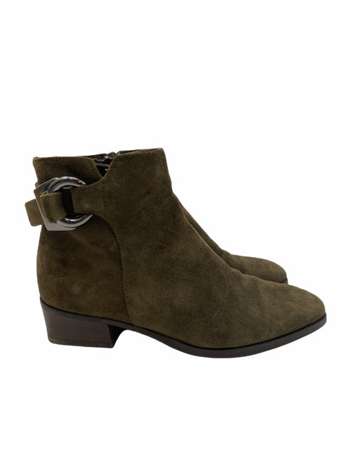 AQUATALIA Size 6 Olive Ankle Suede BOOT