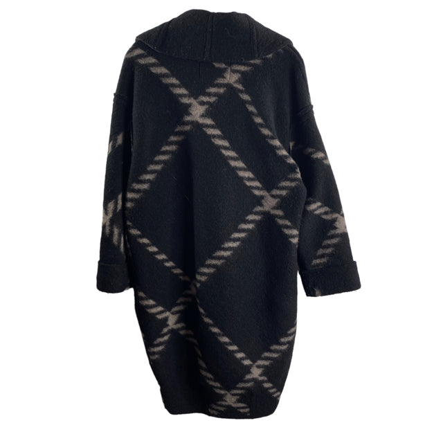 HILARY RADLEY Size SMALL Black/Gray COAT