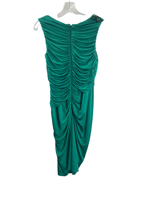 TADASHI SHOJI Size SMALL Green Gems Sleeveless Polyester Blend FORM