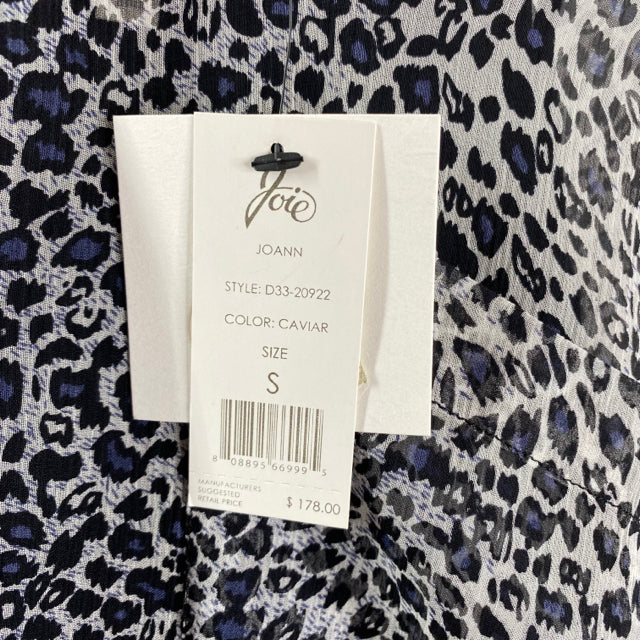 JOIE Size SMALL Black/Gray Print 2 PC NWT BLOUSE