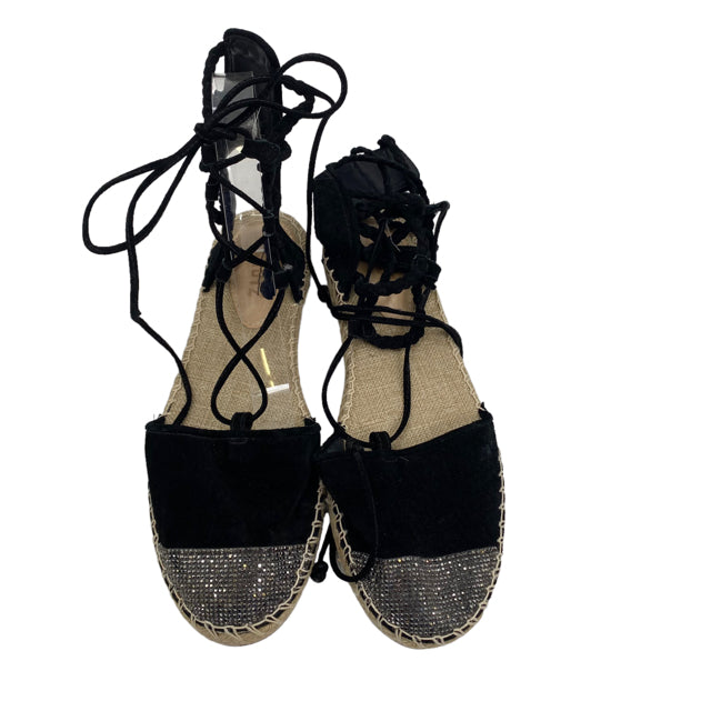 SCHUTZ Size 8 1/2 Black/Tan Espadrille Suede NWT SHOE
