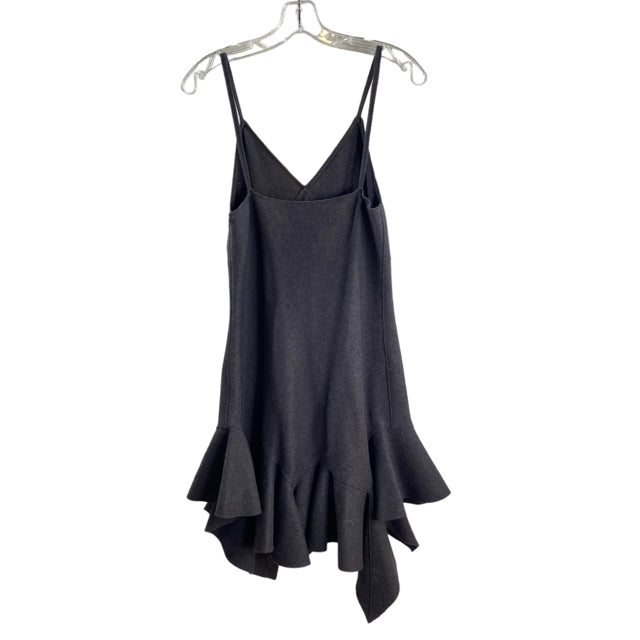 GIVENCHY Size SMALL Dark Gray Strappy Wool DRESS