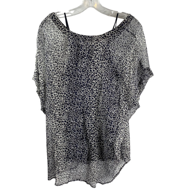 JOIE Size SMALL Black/Gray Print 2 PC NWT BLOUSE