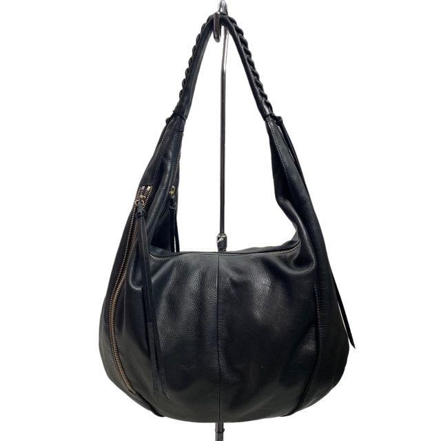 CHRISTOPHER KON Black Braid Leather Crescent PURSE