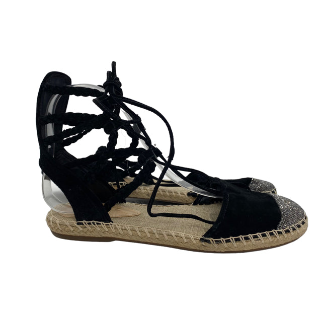SCHUTZ Size 8 1/2 Black/Tan Espadrille Suede NWT SHOE