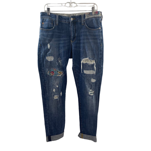 PILCRO Size 28" Light Blue Patchwork Denim JEANS