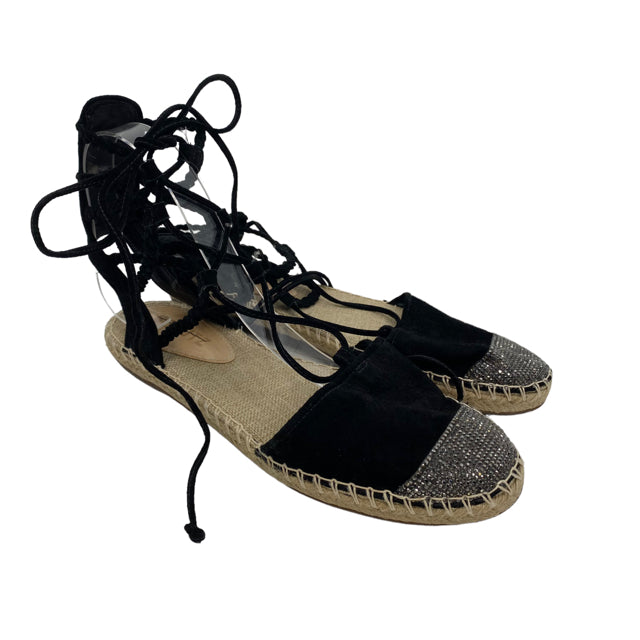 SCHUTZ Size 8 1/2 Black/Tan Espadrille Suede NWT SHOE