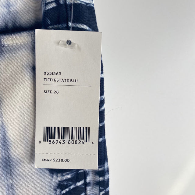 J BRAND Size 28" Blue/White Tie-Dye NWT JEANS