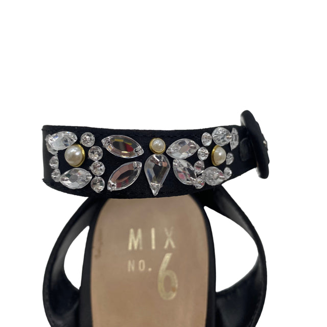 MIX NO 6 Size 9 Black/Maroon Platform Velvet SHOE