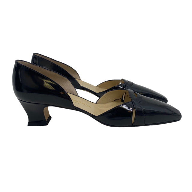 SILVIA FIORENTINA Size 9 1/2 Black D'Orsay Leather NWOT SHOE
