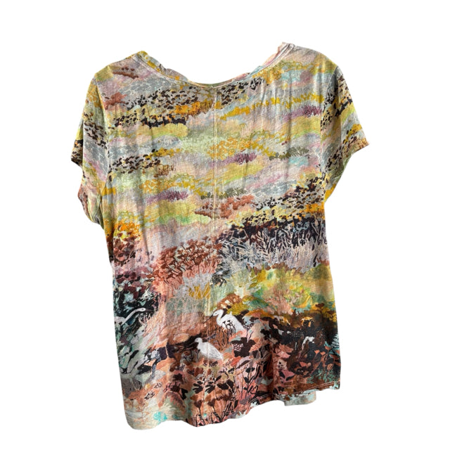 PILCRO Size X-LARGE Multi Print Short Sleeve TOP