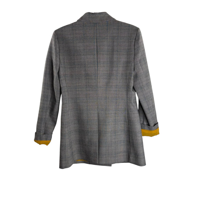 BCBG Size SMALL B/W Plaid Long Sleeve NWT BLAZ / JKT