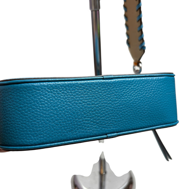 TORY BURCH Teal/Orange Stitch Detail Leather Cross Body NWT PURSE