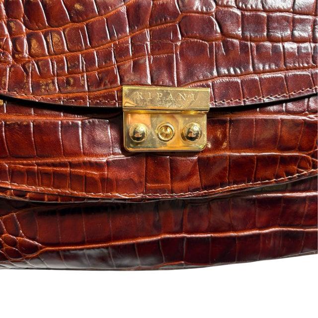 RIPANI Brown Croc Look PURSE