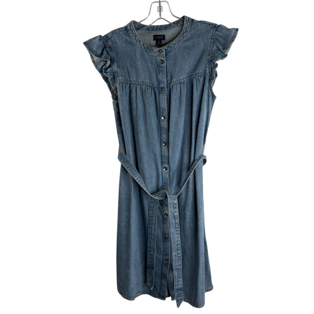 J CREW Size 6 Blue Cap Sleeve Denim NWT DRESS