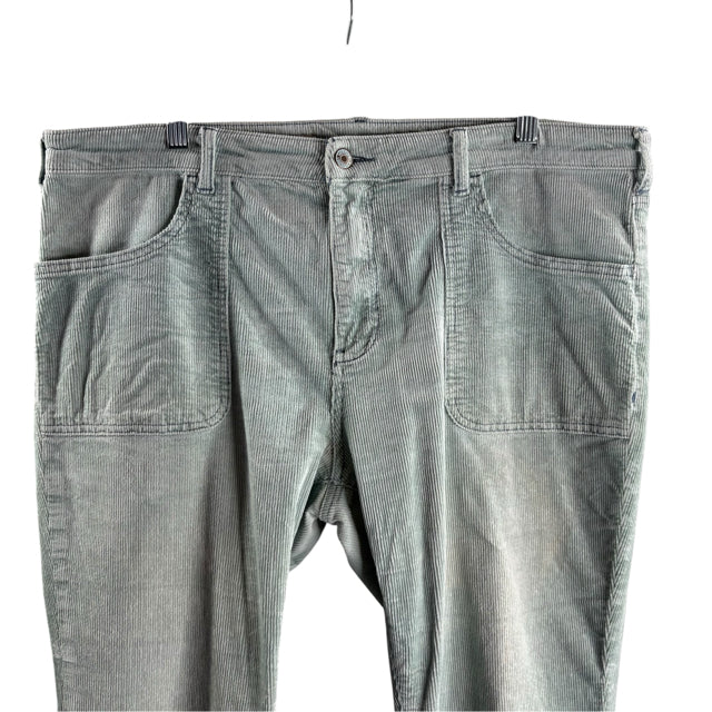 PILCRO Size 34 PETITE Light Blue Wide Leg Corduroy PANTS