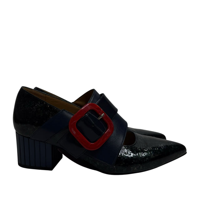 JOHN FLUEVOG Size 7 Navy/Red SHOE