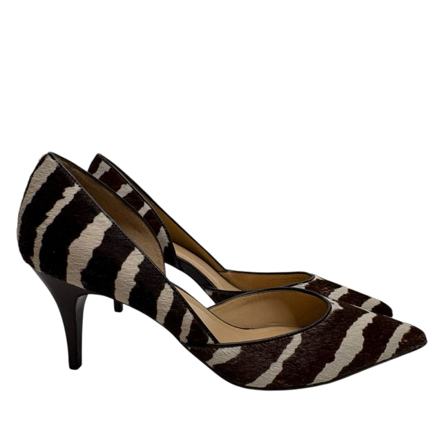TALBOTS Size 9 1/2 Brown/White Pump Hair NEW! SHOE