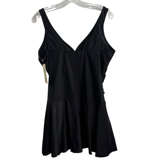 SHEKINI Size X-LARGE Black Skirt One Peice SWIM