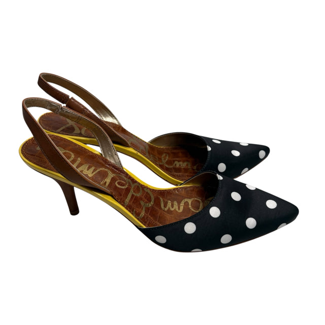 SAM EDELMAN Size 9 1/2 B/W/Brown Sling NWT SHOE