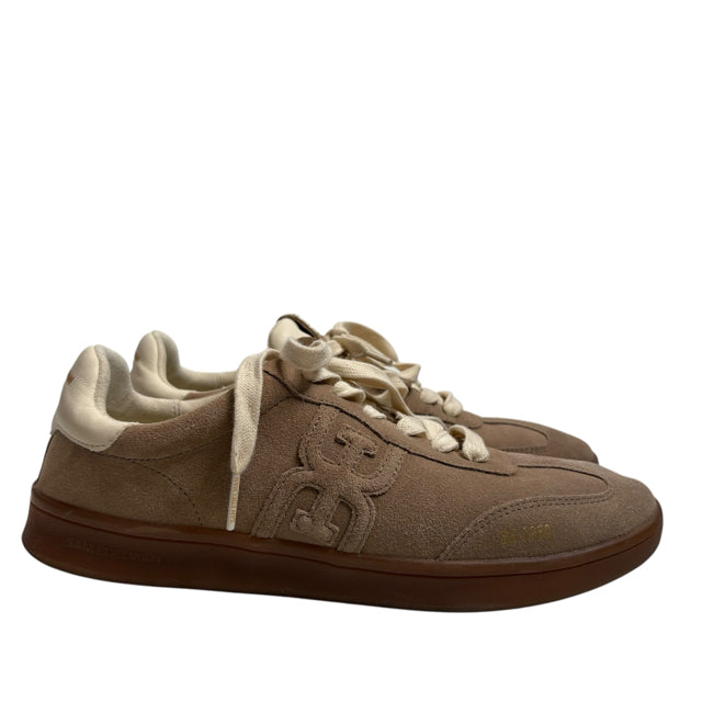 SAM EDELMAN Beige/Cream Suede Sneakers