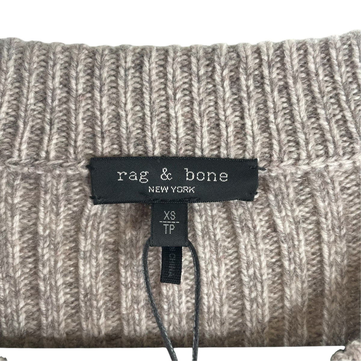 RAG & BONE Size SMALL Gray Tweed Wool Long Sleeve Wool NWOT SWEATER