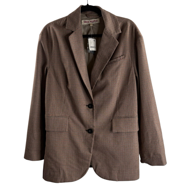 FREE PEOPLE Size X-SMALL Brown Plaid NWT BLAZ / JKT