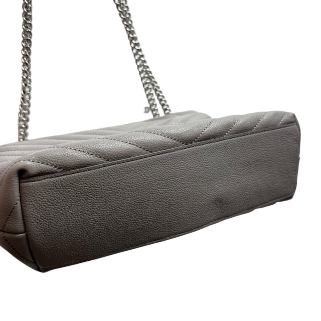 REBECCA MINKOFF Gray Hook Front Quilted Leather Chain NWOT PURSE