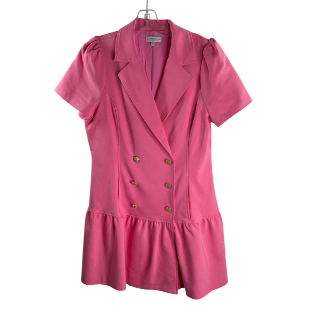 S'EDGE Size MED Pink Short Sleeve DRESS