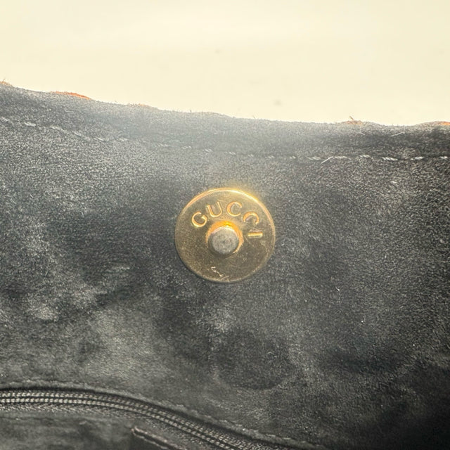 GUCCI Black Leather Weave PURSE