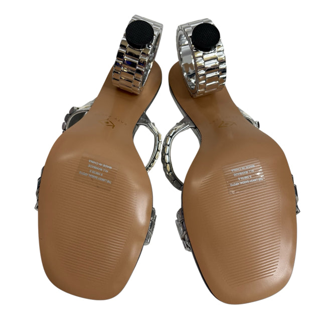 KATY PERRY Size 9 1/2 Silver High Sandal Links NWOT SHOE