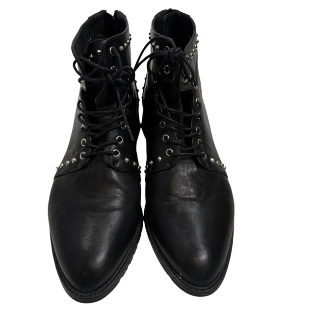 WEITZMAN Size 7 Black Laced Leather SHOE