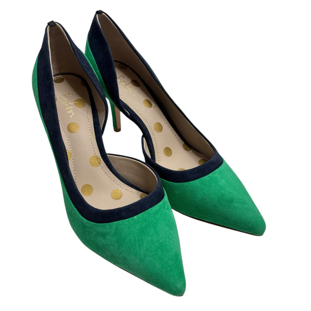 BODEN Size 40 Green/Navy Pump Suede NEW - BOX SHOE