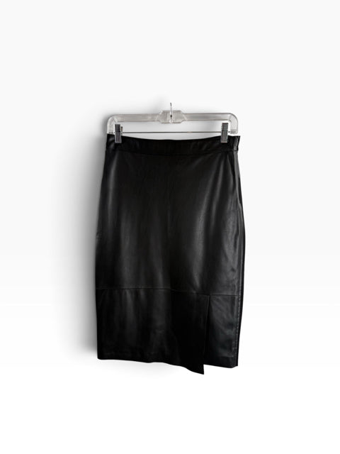 DONNA KARAN Size 2 Black Knee Length SKIRT