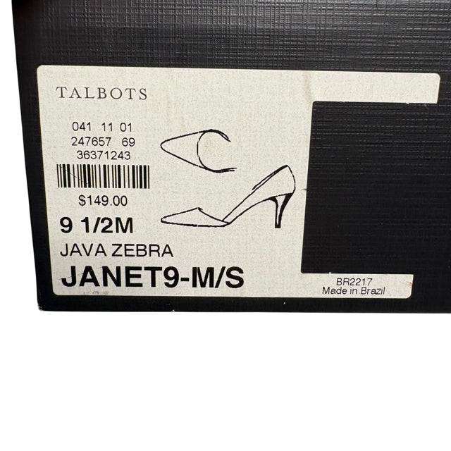 TALBOTS Size 9 1/2 Brown/White Pump Hair NEW! SHOE