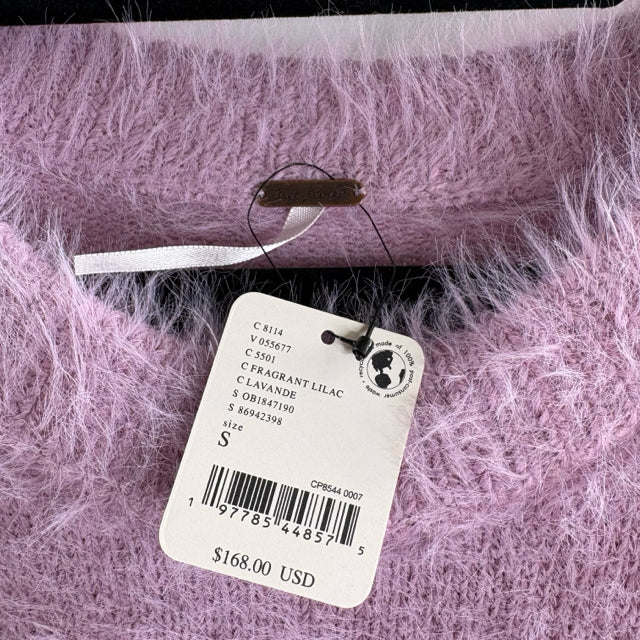 FREE PEOPLE Size SMALL Lavender Long Sleeve Plush NWT SWEATER