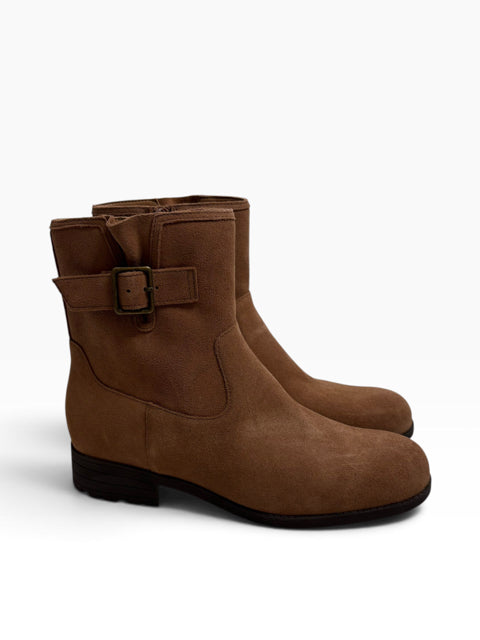 VIONIC Size 7 1/2 Brown Ankle Suede BOOT