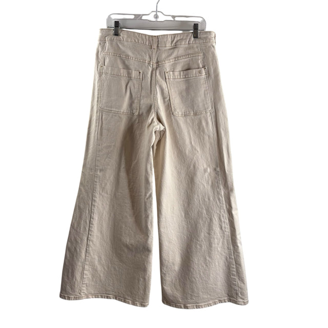 PILCRO Size 29 Cream Stitch Detail Denim JEANS