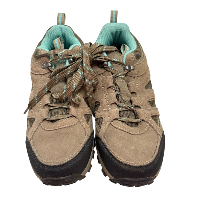 BEAR PAW Size 8 1/2 Tan/Blue Hiking Shoe Laced SHOE